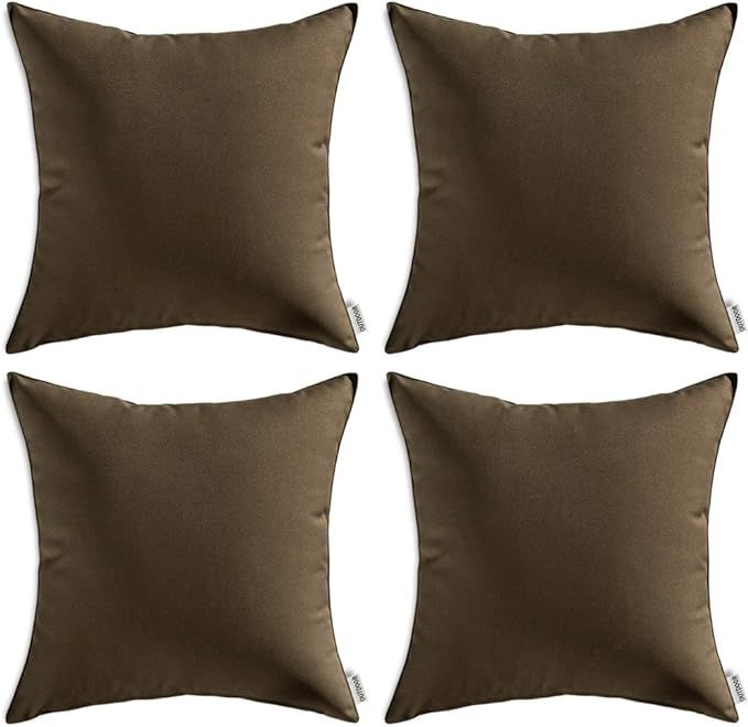 MIULEE Pack of 4 Decorative Outdoor Pillow Covers Square Cushion Cases PU Coating Waterproof Thro... | Amazon (US)