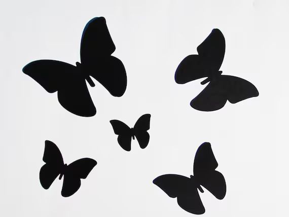 Black Butterfly Cut Outs Butterfly Die Cuts Black Butterflies - Etsy | Etsy (US)