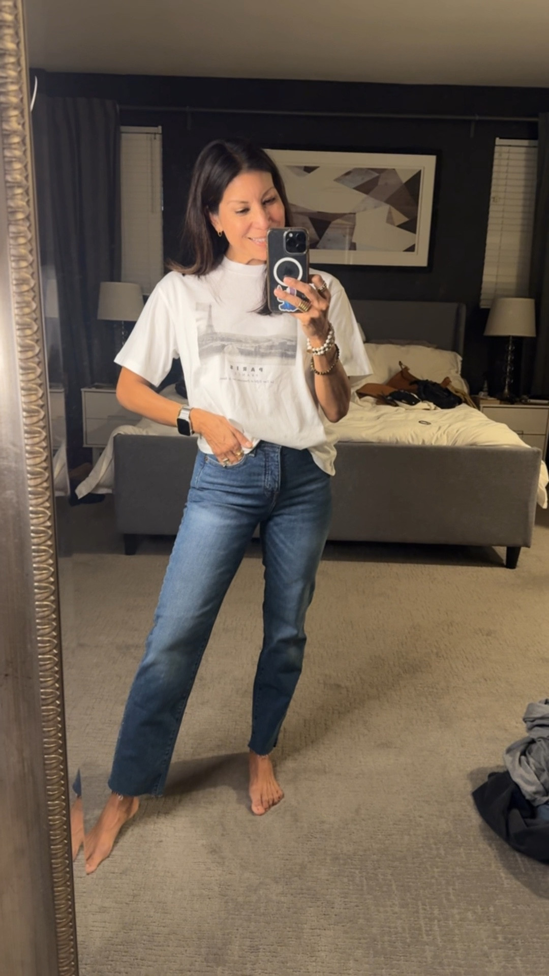 Target denim and graphic tee

Size up one pair in jeans 
Wearing 2 

Tee wearing xs oversized fit 

#LTKStyleTip #LTKOver40 #LTKSeasonal