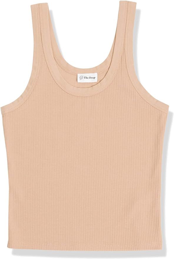 The Drop Women's Michelle Scoop Neck Fitted Tank Top | Amazon (US)