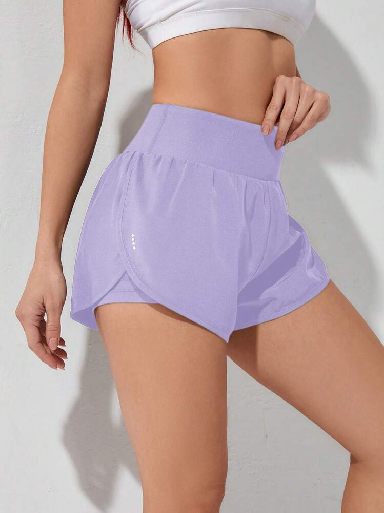 Gameset SHEIN Sport Summer High-Waisted Solid Color 2 In 1 Sports Shorts Jogger Shorts Comfy Short Sweater Shorts | SHEIN