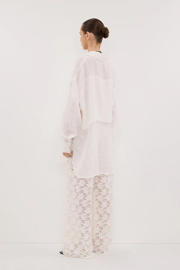 LOULA WHITE LACE PANT | DISSH