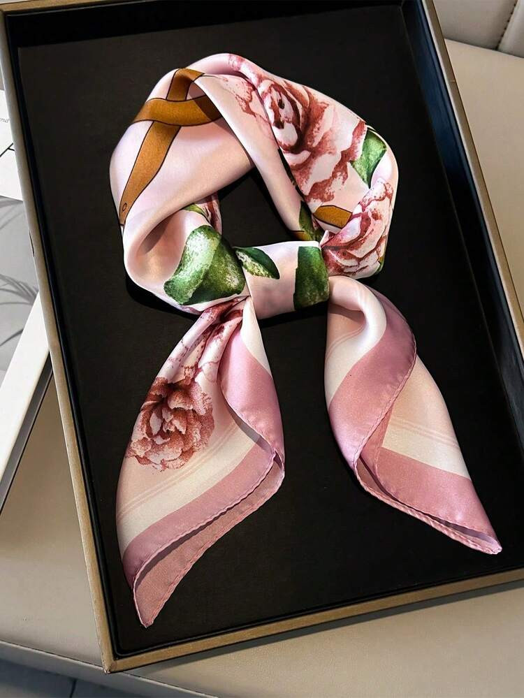 1pc New Printed Scarf For Women, Versatile Neckerchief, Fashion Bandana Headband Shawl Square Scarf | SHEIN