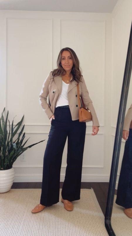 I’ve had this trench jacket for 10 years!! This is why I’ll always stick to classic pieces.  Trench jackets are timeless but they’re having their special moment now. Linking some gorgeous options. 
White Sezane Tee tts. 
Flats tts for men. 
Trousers old - linking similar styles.  

#LTKstyletip #LTKworkwear #LTKitbag
