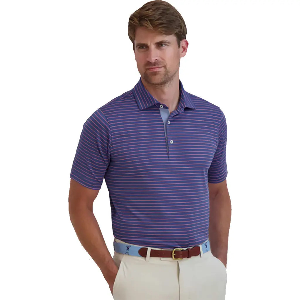 Fairway & Greene Michael Stripe Mens Golf Polo in True Blue at Nordstrom, Size Xx-Large | Nordstrom