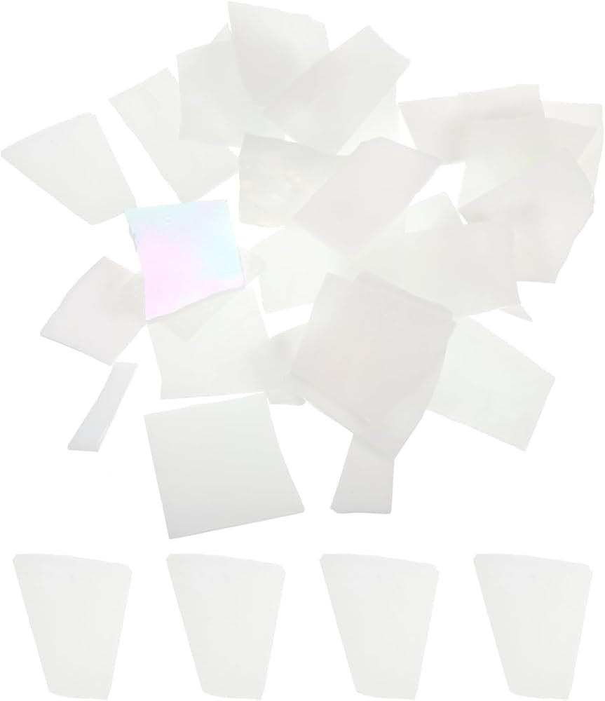MECCANIXITY 200g Glass Mosaic Tiles for Craft, Stained White Series | Amazon (US)