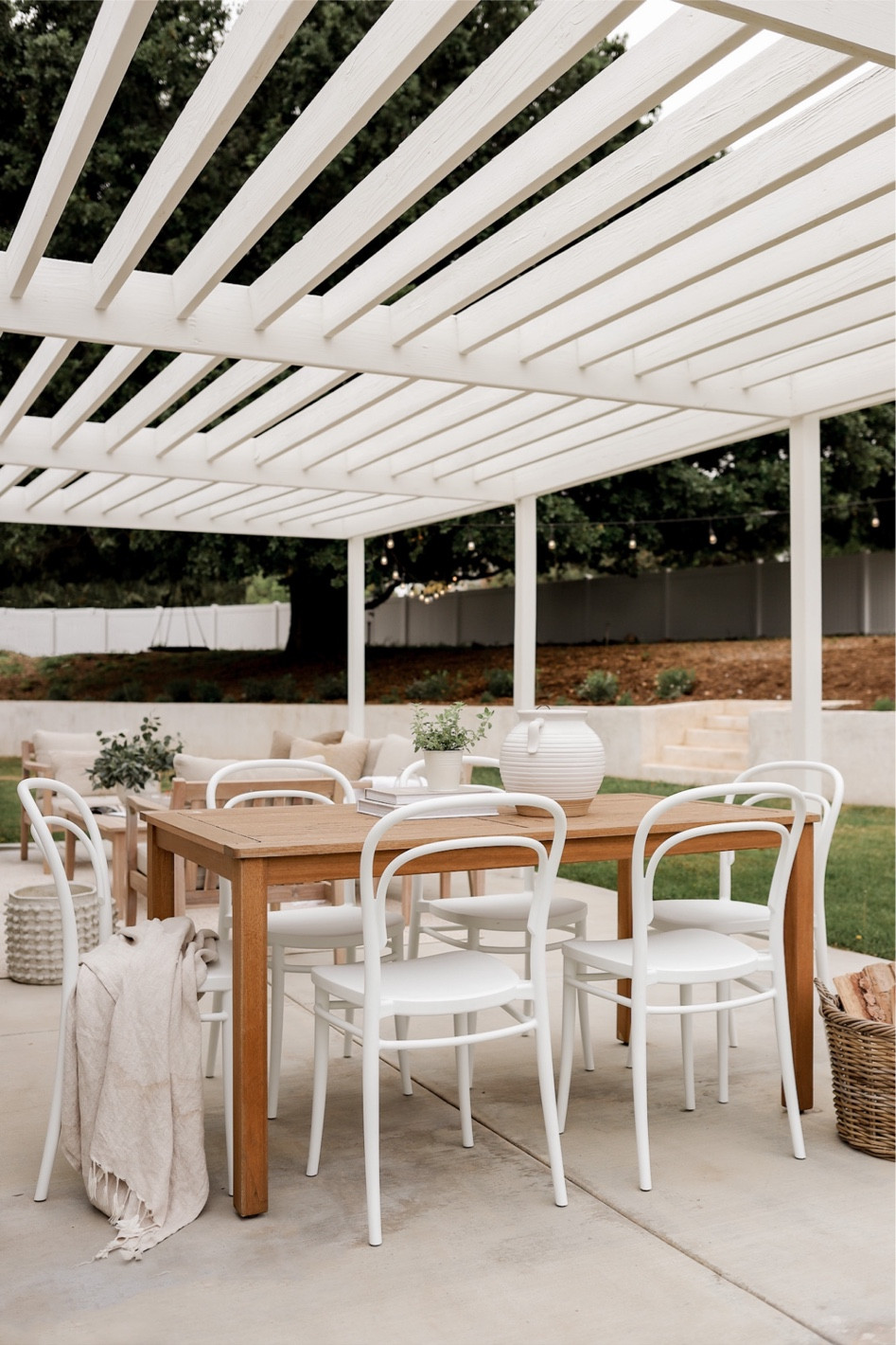 Outdoor dining furniture and decor. Love these stackable chairs! 

#LTKsalealert #LTKhome #LTKSeasonal