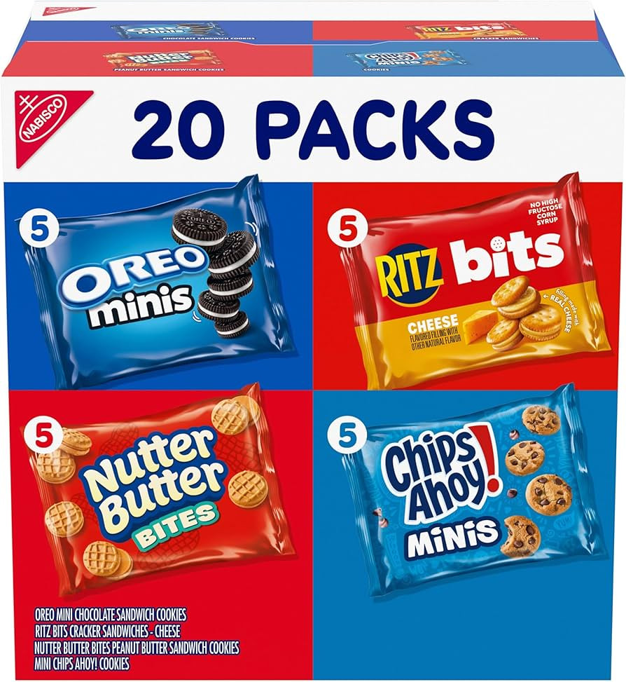 Nabisco, Classic Mix Variety Pack, Oreo Mini, Chips Ahoy! Mini, Nutter Butter Bites, Ritz Bits Ch... | Amazon (US)