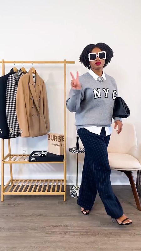 NYC Sweater Styled
Sweater: @Primark (Small)
Blouse: @Express (Small)
Pants: @Zara (Small)
Sunnies: @Amazon
Bag: @Amazon
Lip: @TheLipBar (Bawse Lady)

#LTKworkwear #LTKstyletip #LTKVideo