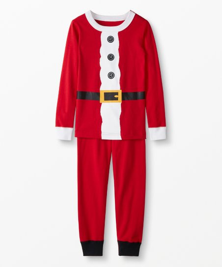 Red St. Nick and Elf Long-Sleeve Organic Cotton Pajama Set | Zulily