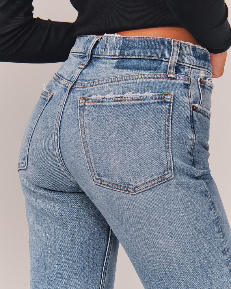 Women's High Rise Mom Jean | Women's Bottoms | Abercrombie.com | Abercrombie & Fitch (US)