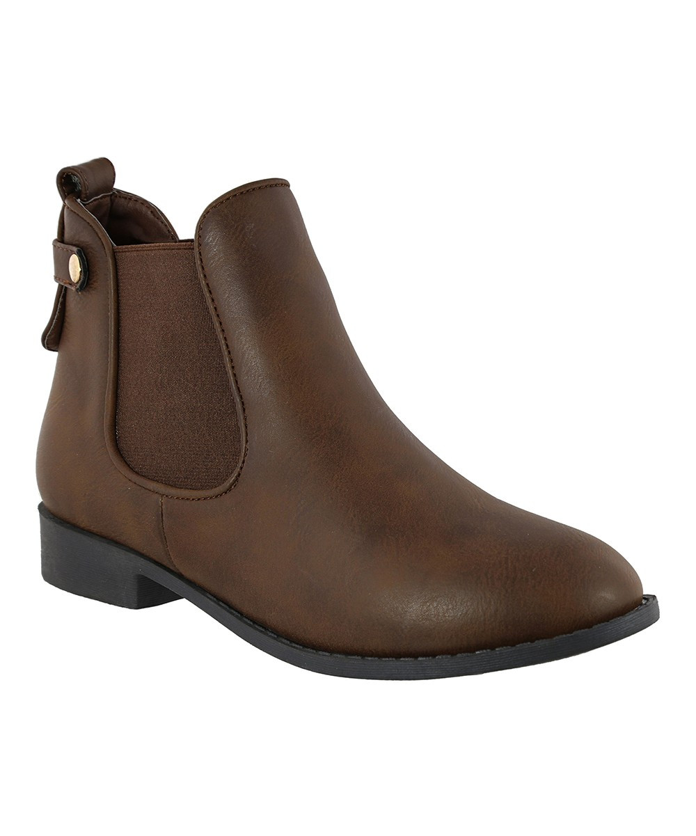 TOP MODA Women's Casual boots Brown - Brown Chelsea Boot - Women | Zulily