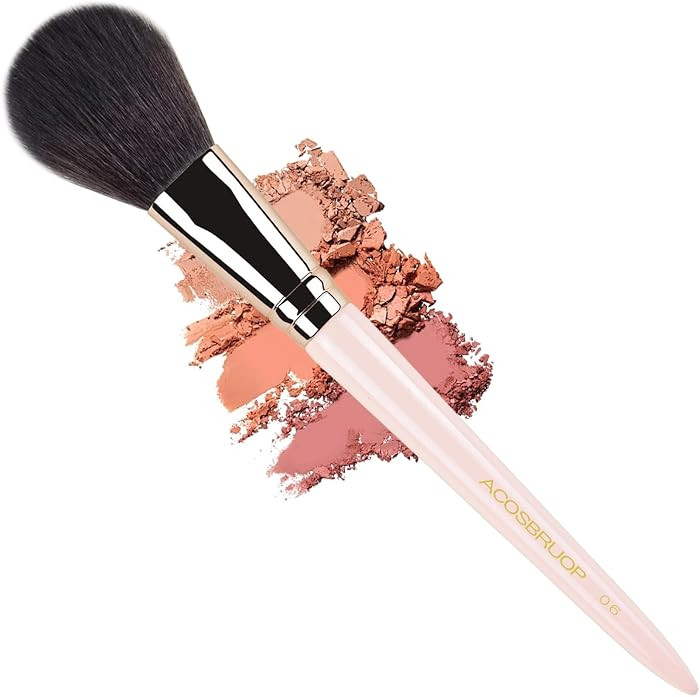 ACOSBRUOP Loose Powder Blush Brush, Professional Blush Brush for Cheeks,Soft Bristles Makeup Brus... | Amazon (US)