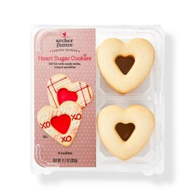Valentine&#39;s Day Heart Sugar Cookie DIY Kit - 8ct - Archer Farms&#8482; | Target