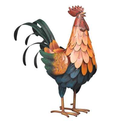 Regal Art & Gift Multicolored Metal 15.75 in. H Golden Rooster Statue | Target