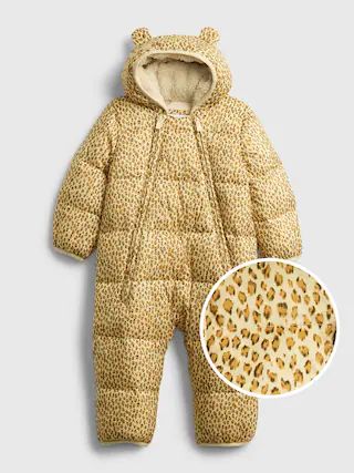 Baby 100% Recycled Polyester ColdControl Max Puffer One-Piece | Gap (US)