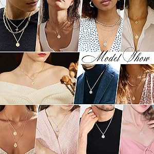 FOCALOOK Initial Necklaces Square/Hexagon Shaped Momogram Charms 18K Yellow Gold/White Plated Alp... | Amazon (CA)