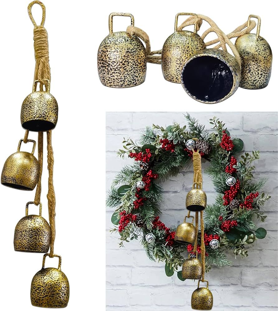 Amazon.com: YXOTJHS Christmas Bells for Decoration, Gold Vintage Bells, Brass Christmas Bells for... | Amazon (US)