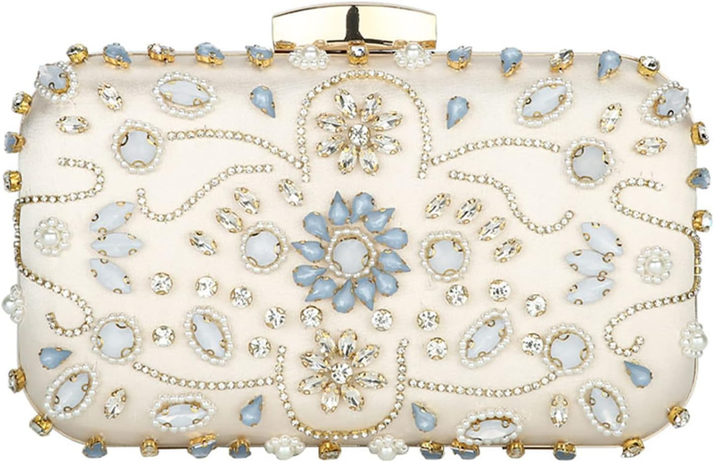 Womens Crystal Beaded Evening Bag Wedding Clutch Purse | Amazon (US)
