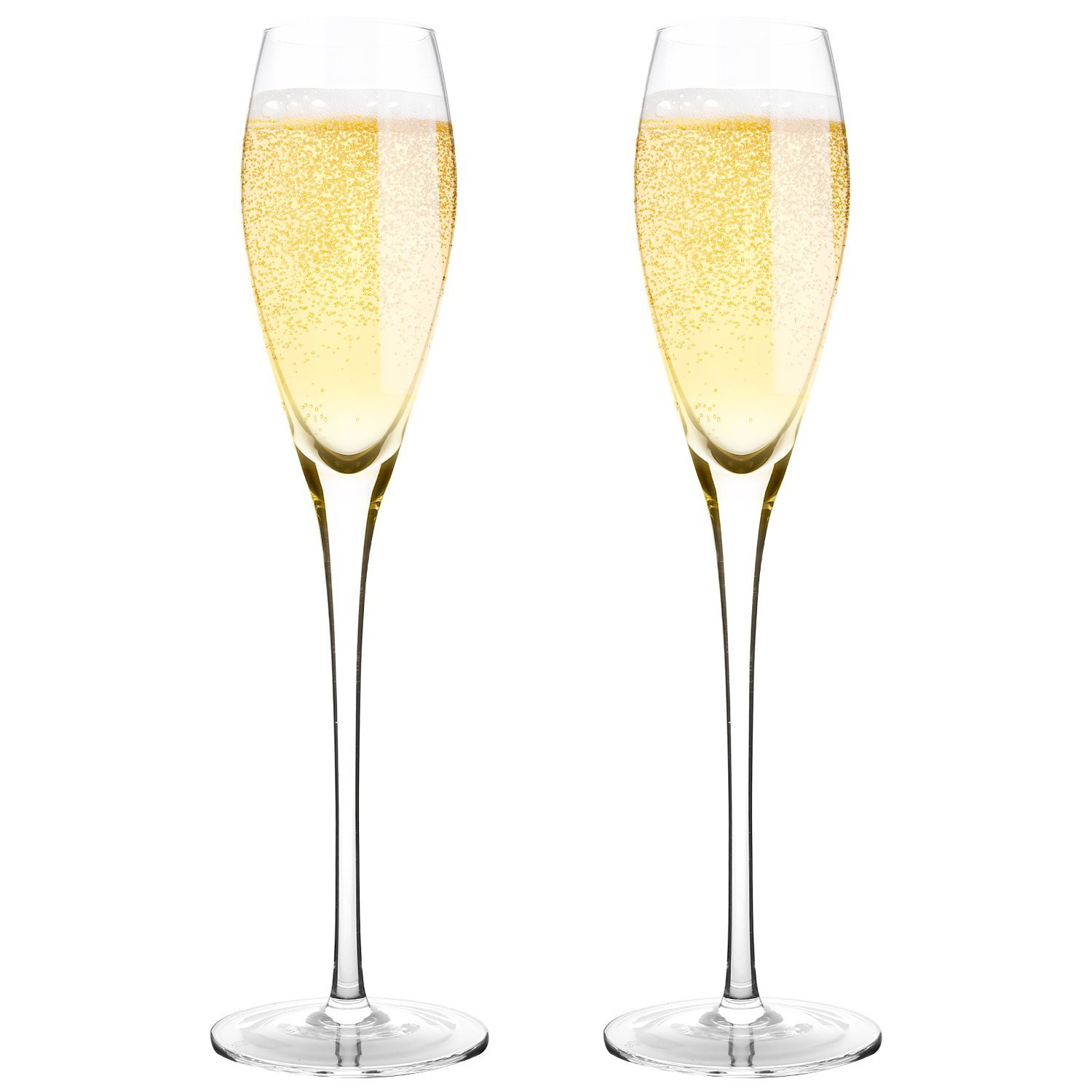 Bella Vino Hand Blown Crystal Champagne Flutes - Bella Vino Standard Champagne Glasses Made from ... | Amazon (US)