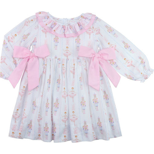 Pink Nutcracker Ballerina Bow Dress | Cecil and Lou