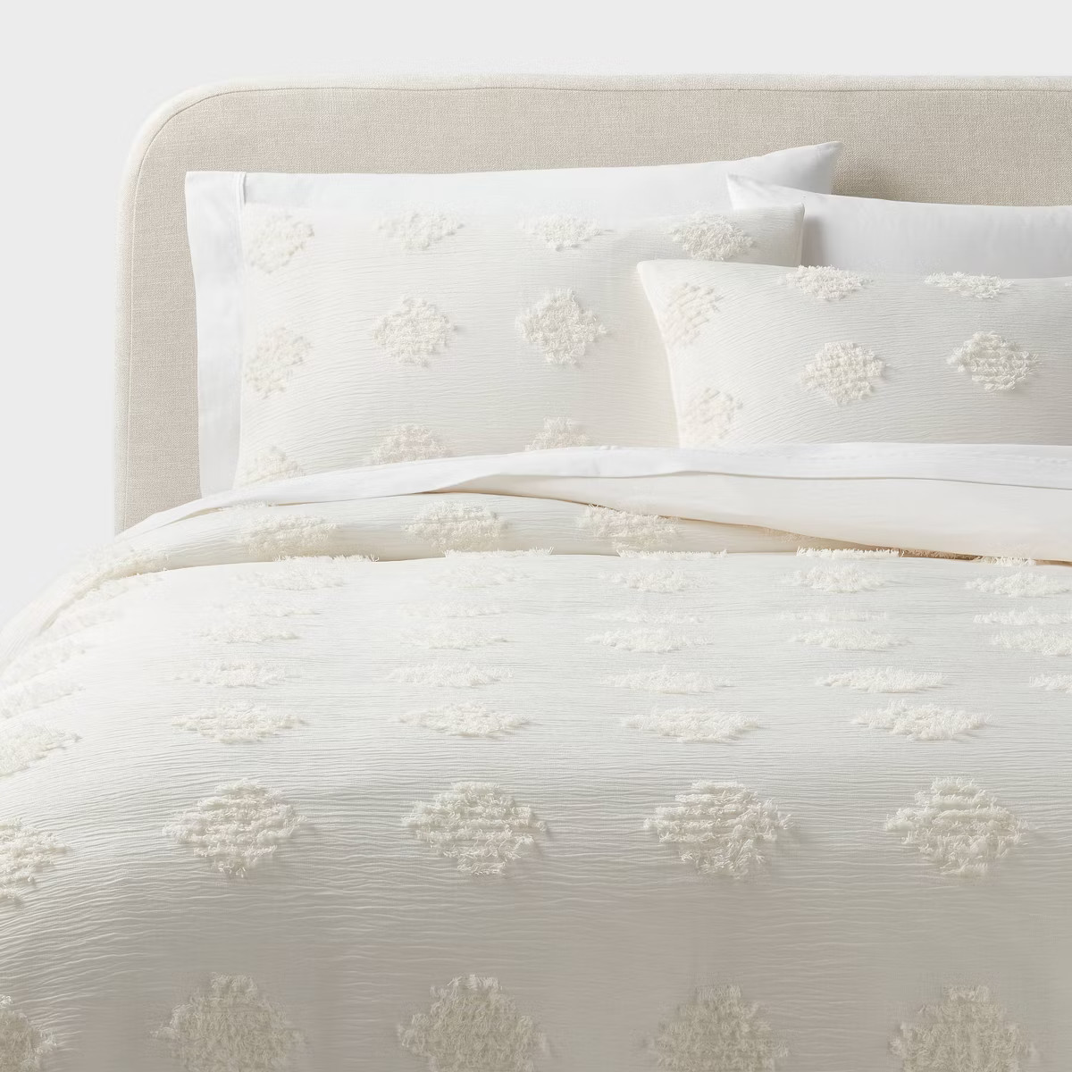 Tufted Diamond Crinkle Duvet Cover and Sham Set - Threshold™ | Target
