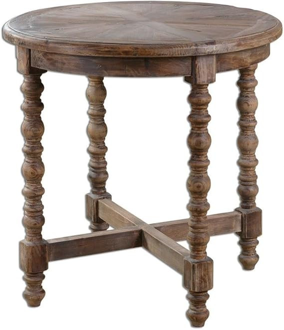 Uttermost Samuelle Wooden End Table, Brown | Amazon (US)