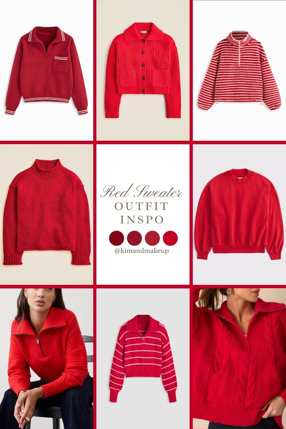 Red sweaters: loving quarter zip, full zip, mockneck, cable knit, & cardigans

#LTKSeasonal #LTKStyleTip