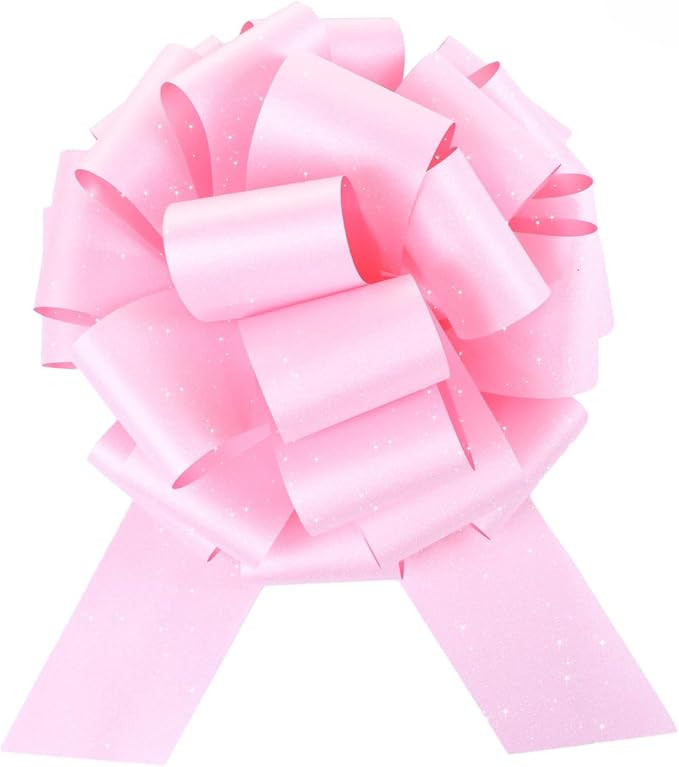 12" Large Pink Gift Bow,2pcs Big Bows for Gift Wrapping, Christmas Party Birthday Gift Wedding Ri... | Amazon (US)