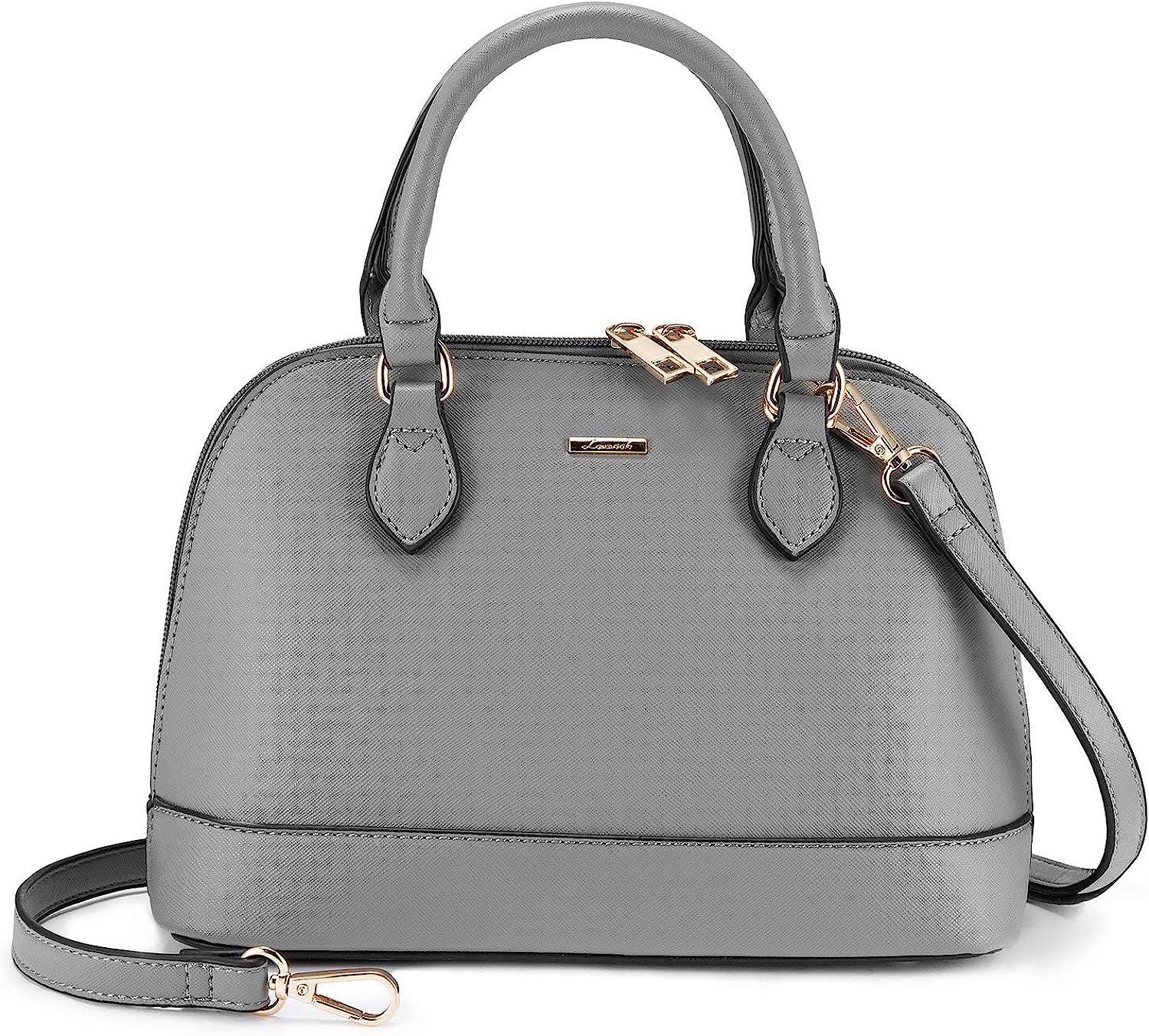Small Crossbody Bags for Women Classic Double Zip Top Handle Dome Satchel Bag Shoulder Purse | Amazon (US)