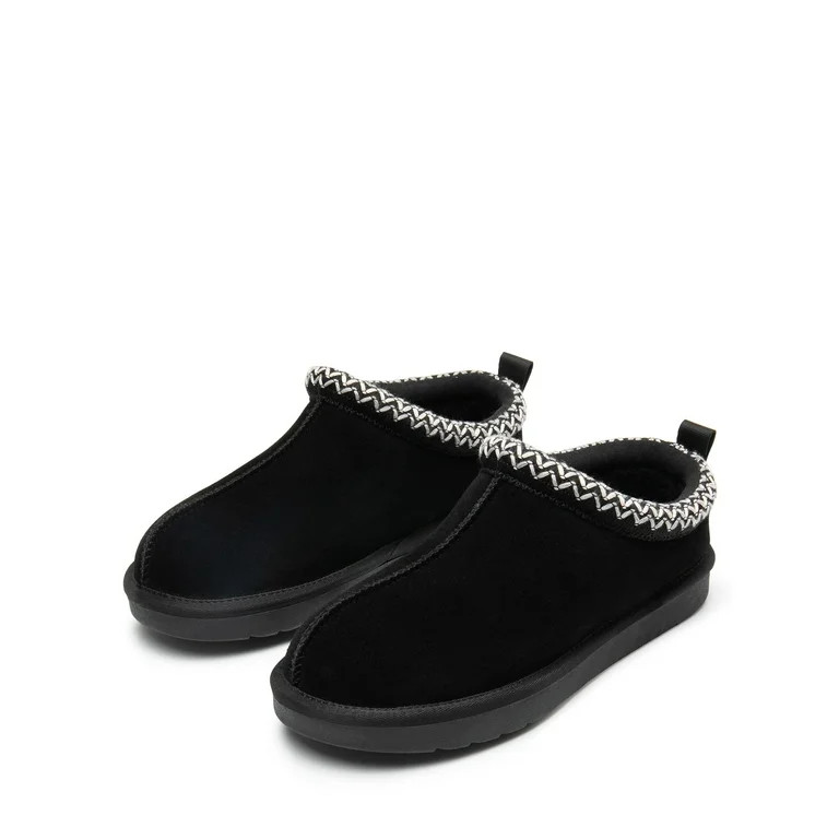 BURUDANI Women's Slip-on Fuzzy Cozy Suede Slippers Winter Warm Shoes Black Size 9 (Runs Small-Siz... | Walmart (US)