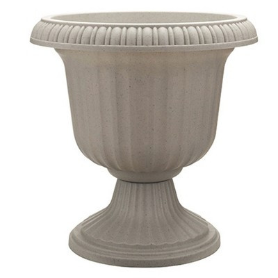 Southern Patio Large 14 In Outdoor Lightweight Resin Utopian Urn Planter, Stone | Target