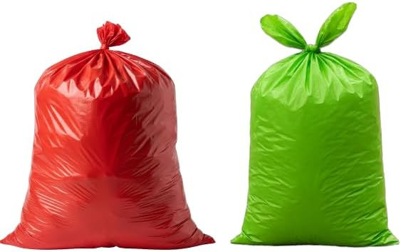 Holiday Collection Christmas Trash Bags, Red and Green, 44 Gallon, 1.5 Mil Thick, Made in USA, 4 ... | Amazon (US)
