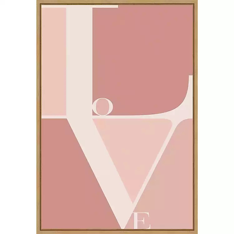 Love Blush Abstract Valentine's Framed Wall Art | Kirkland's Home