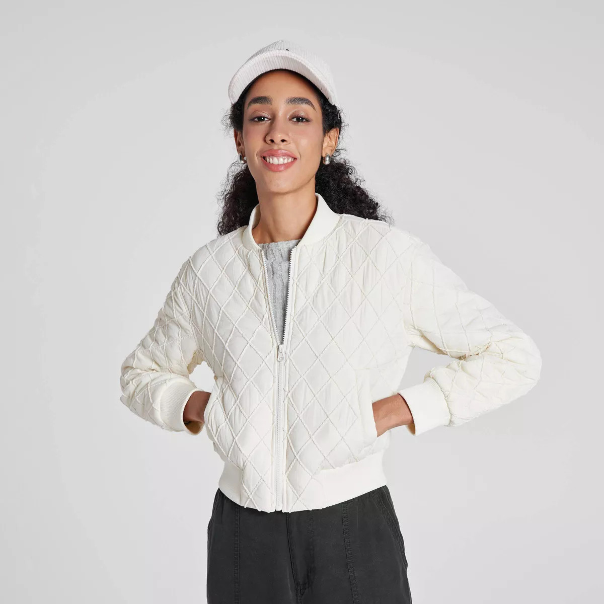 Women's Quilted Bomber Jacket - Wild Fable™ | Target