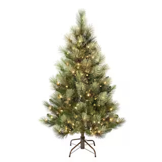 National Tree Company First Traditions 4.5 ft. Charleston Pine Artificial Christmas Tree with Cle... | The Home Depot