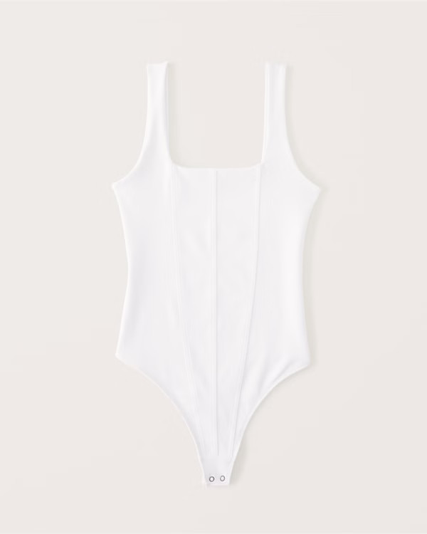 Double-Layered Seamless Fabric Corset Bodysuit | Abercrombie & Fitch (US)