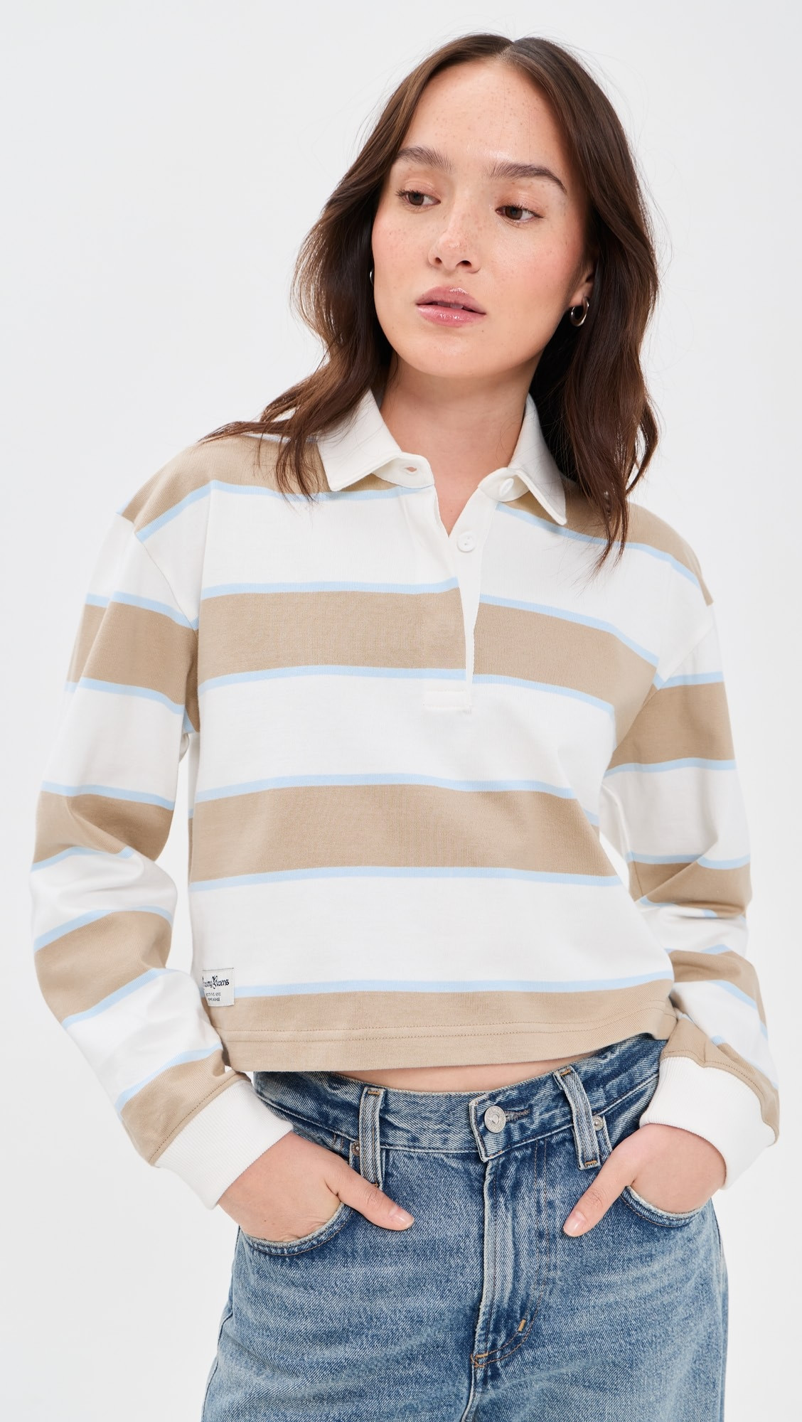 Cropped Striped Rugby | Shopbop
