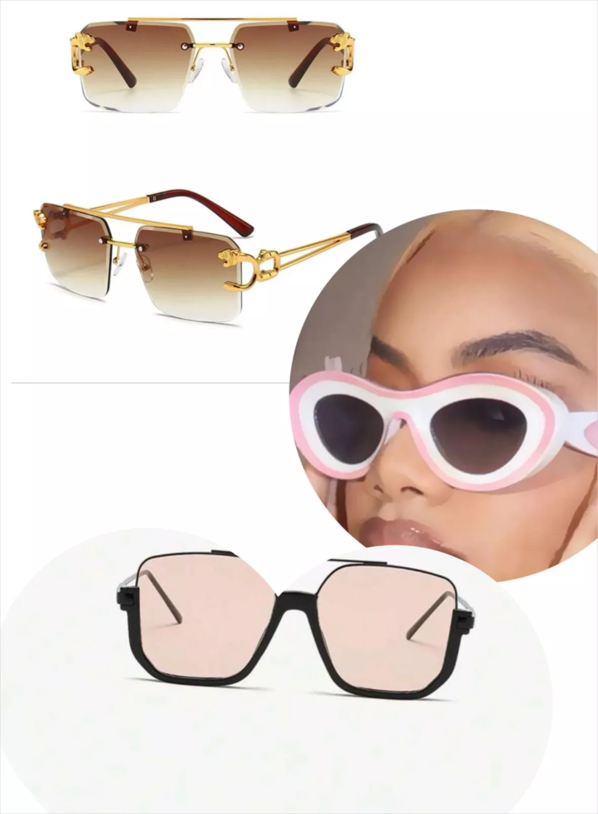 Geometric Frame Fashion Glasses curated on LTK