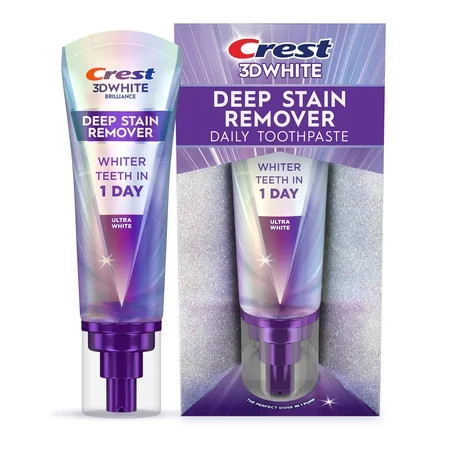 Crest 3D White Brilliance Deep Stain Remover Whitening Toothpaste, Mint, 3.1 oz | Walmart (US)