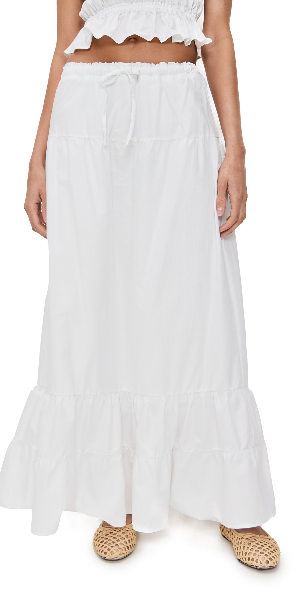 Peixoto Riley Maxi Skirt White M | Shopbop