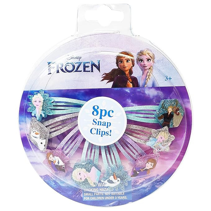 Disney Frozen Kids Hair Clips for Girls Snap Clips 8 Pack Multi Color Ages 3+ | Amazon (US)