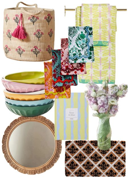 Anthropologie Home Picks for Spring 💕 The bright colors & patterns would brighten any home for the warmer months ahead. These bowls are in my cart! I also really love the block print napkins for spring dinner parties! 

#LTKhome #LTKparties #LTKSpringSale
