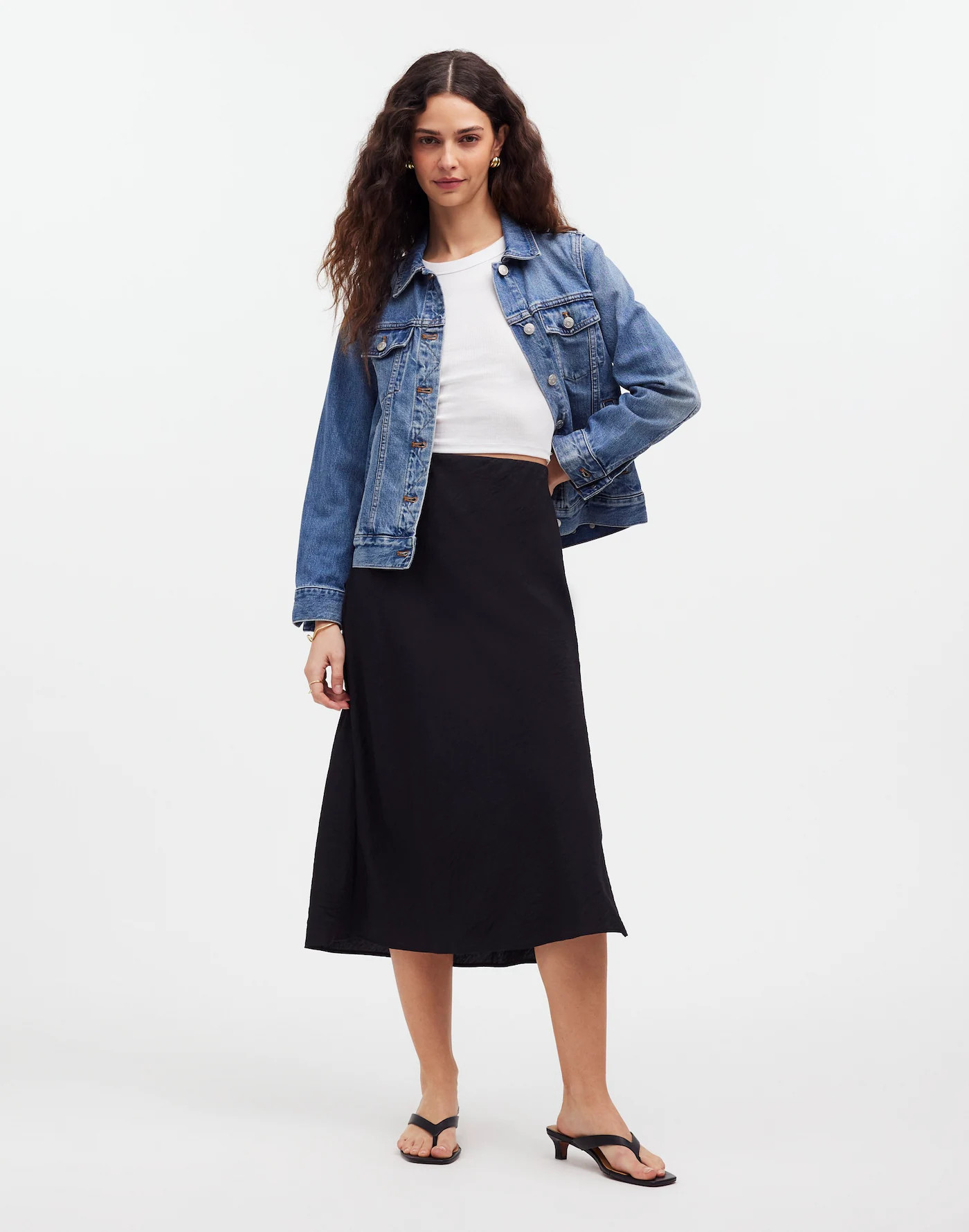The Layton Midi Slip Skirt | Madewell | Madewell