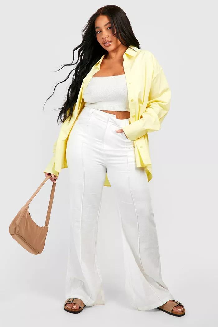 Plus Oversized Cotton Poplin Shirt | Boohoo.com (US & CA)