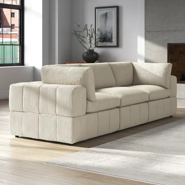 Antwand 108.5'' Corduroy Sofa | Wayfair North America