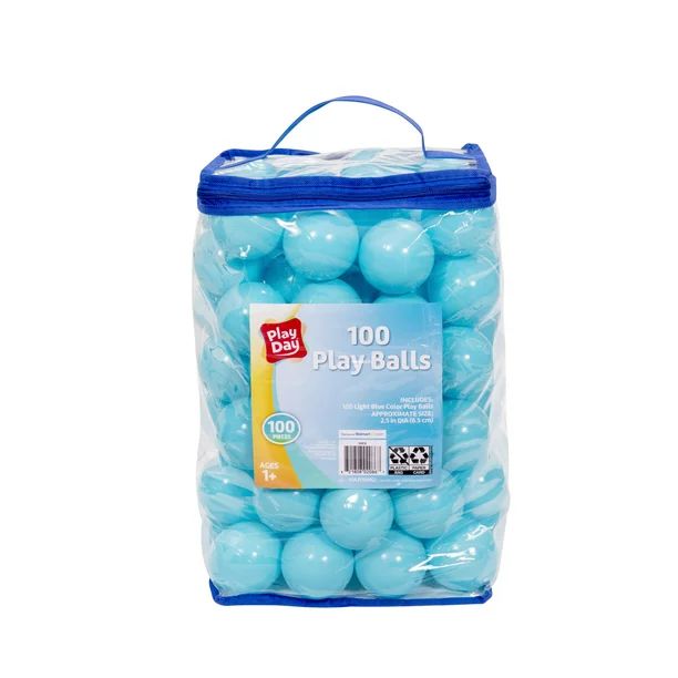 Play Day 100 Play Balls Light Blue | Walmart (US)