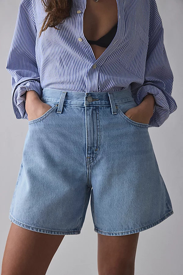 Levi's High Rise Baggy Denim Short in Far And Wide Short, Women's at Urban Outfitters | Urban Outfitters (US and RoW)