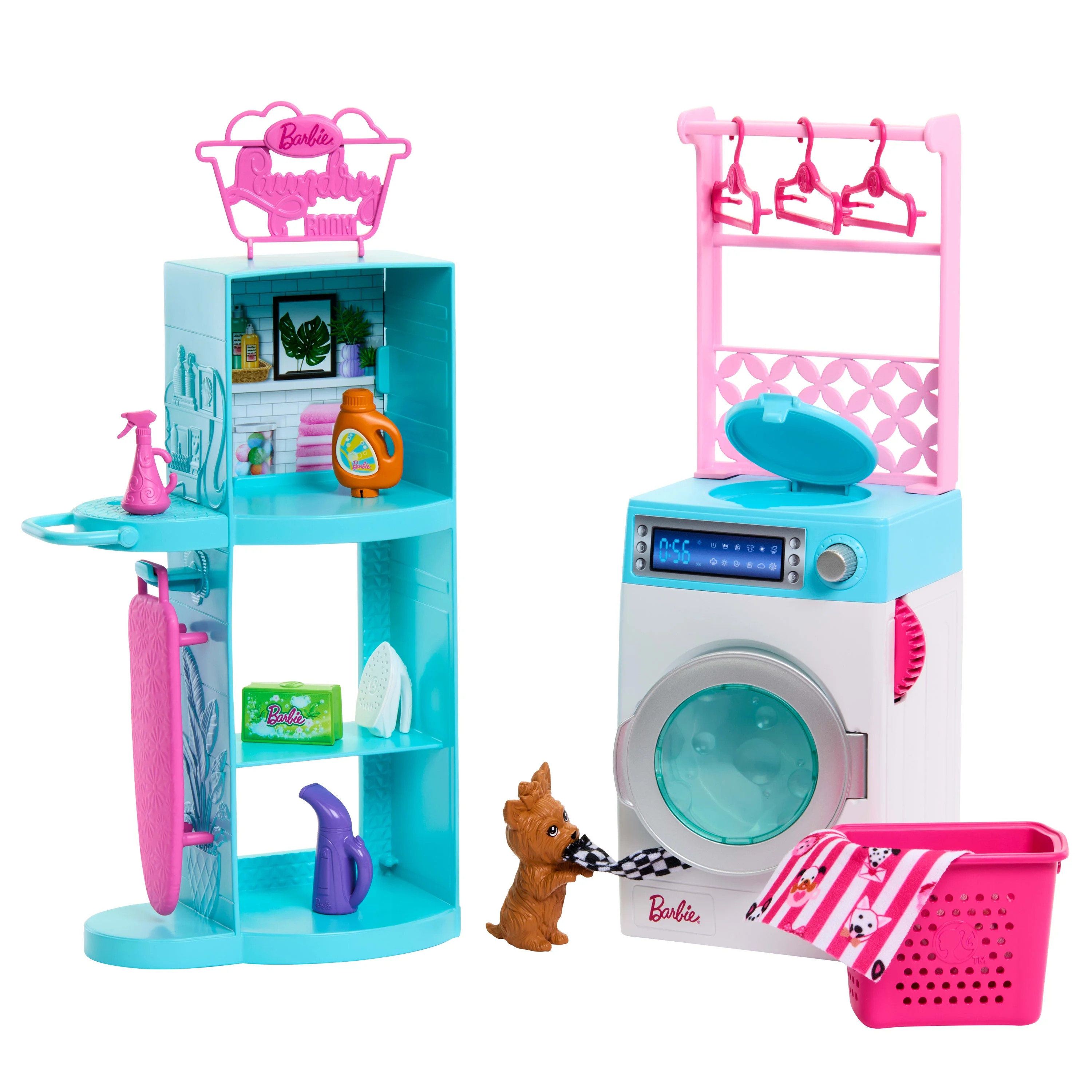 Barbie World Spinning Washer & Dryer Toy Playset with Laundry Accessories [Walmart Exclusive] | Walmart (US)