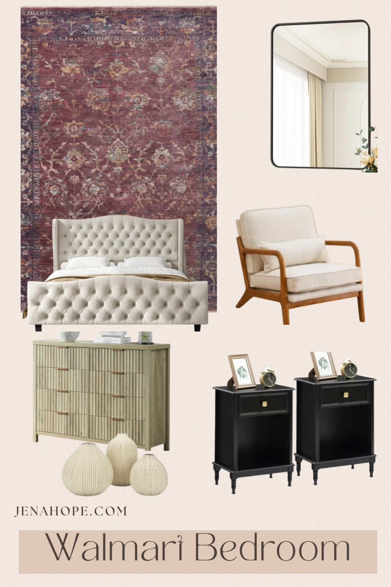 A beautiful bedroom on a budget with pieces from Walmart! 

#LTKHome #LTKStyleTip